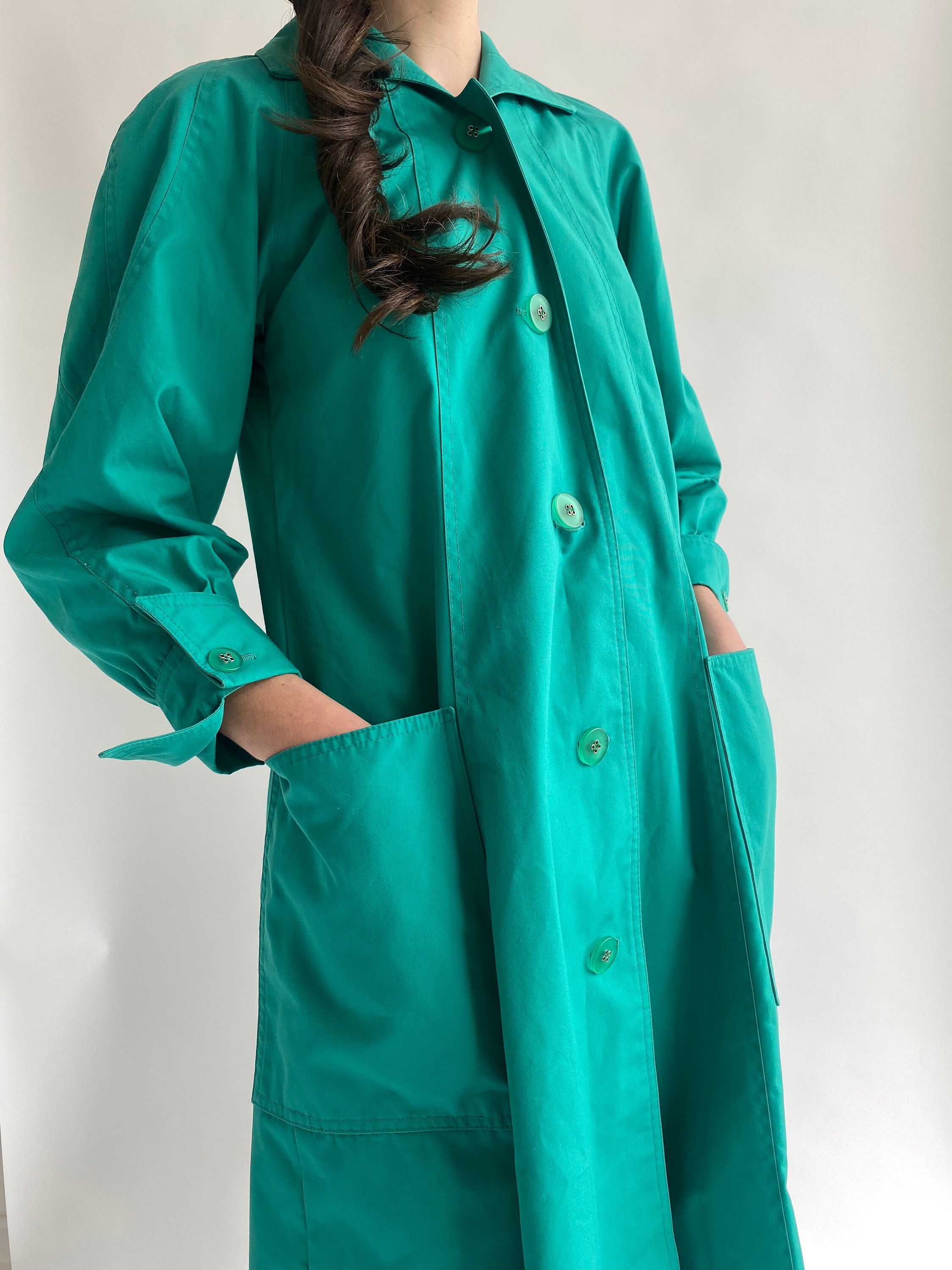 Turquoise Raincoat - Etsy