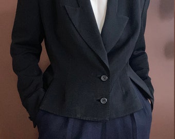 vintage wool tuxedo blazer medium