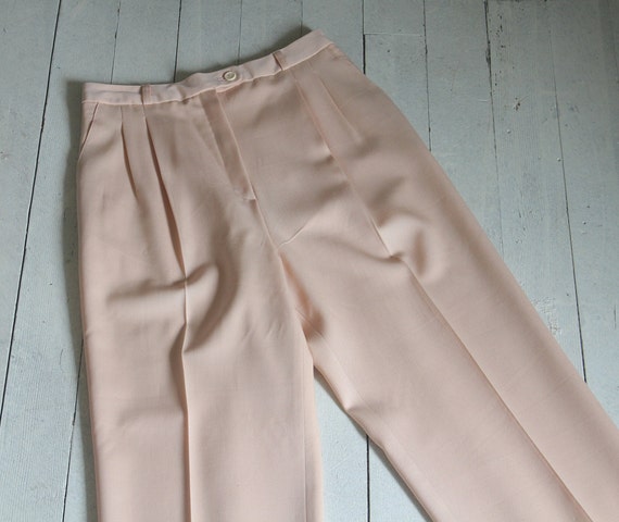 vintage pale pink high waist trousers / us 6 - image 1