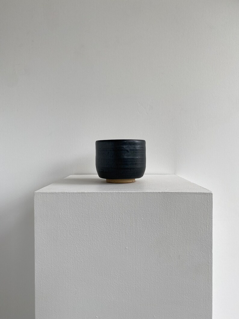 handmade black ceramic bowl image 4