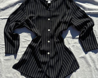 vintage pinstripe blouse