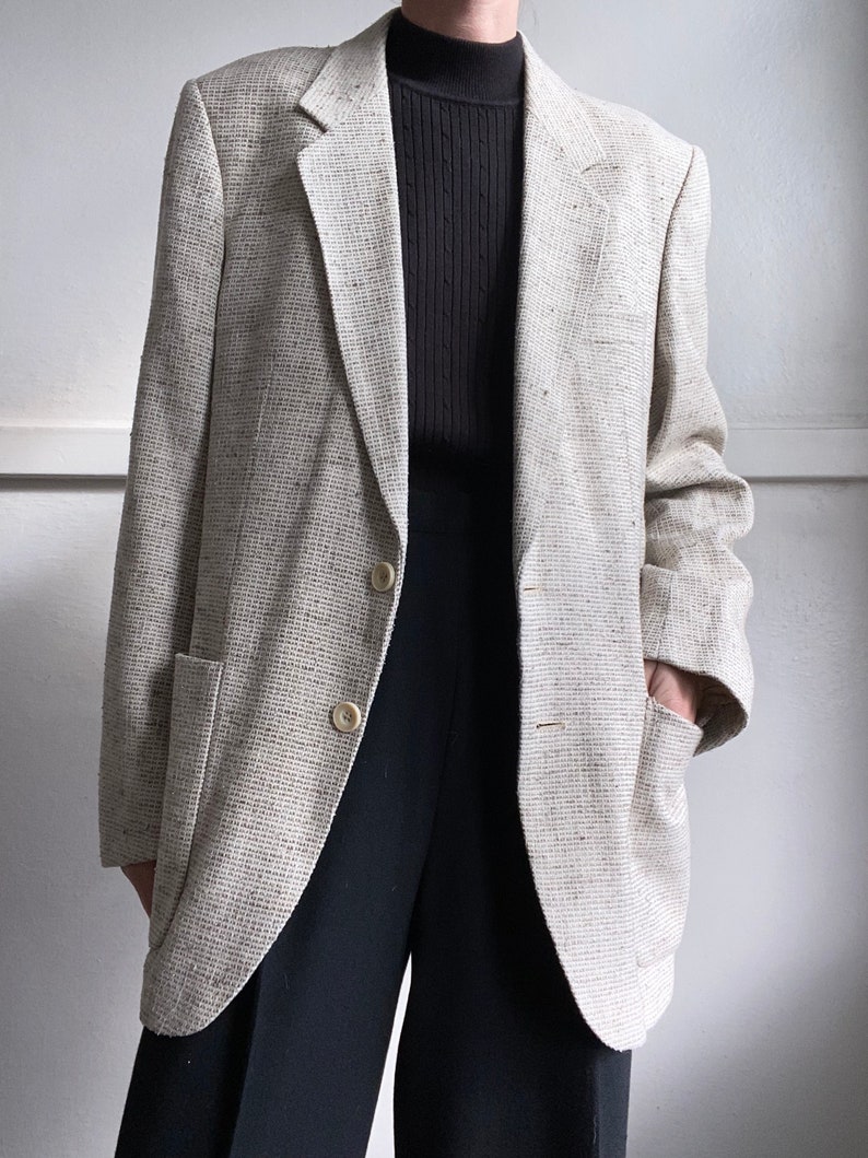 vintage woven menswear blazer image 1