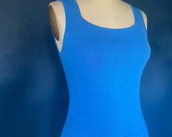 vintage knit azure ribbed top / size small