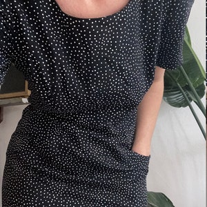 vintage polka dot mini dress with pockets size US 8 image 7