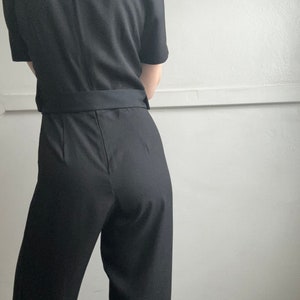 Vintage black short sleeved romper / jumpsuit image 3