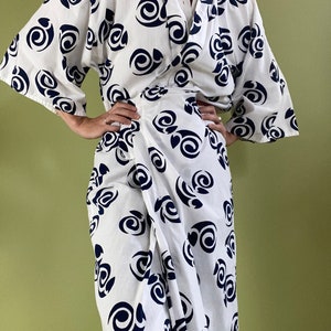 vintage cotton kimono robe image 1