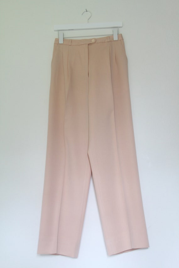 vintage pale pink high waist trousers / us 6 - image 6