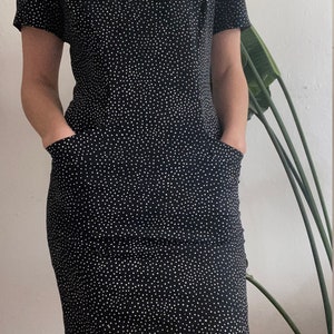 vintage polka dot mini dress with pockets size US 8 image 3