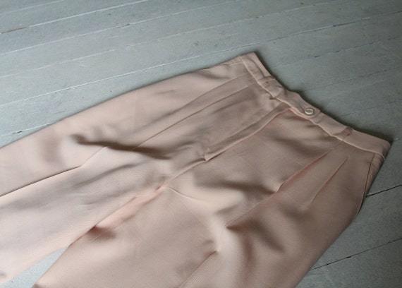 vintage pale pink high waist trousers / us 6 - image 3