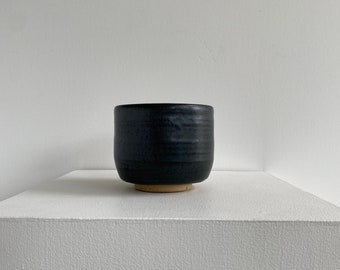 handmade black ceramic bowl