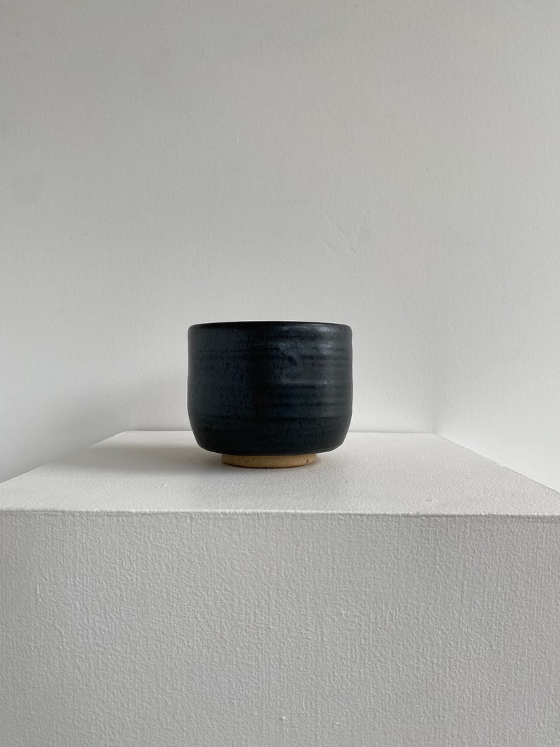 handmade black ceramic bowl image 1