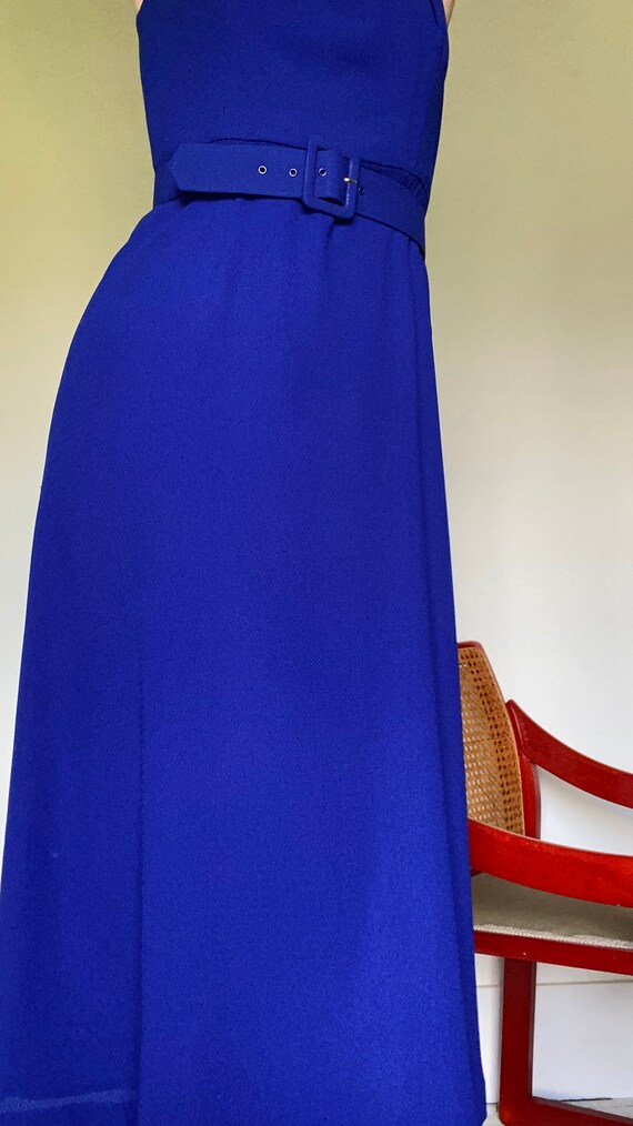 vintage cobalt blue cocktail dress / US 8