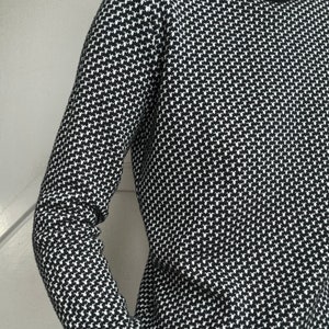 Vintage cotton black and white knit turtleneck image 1