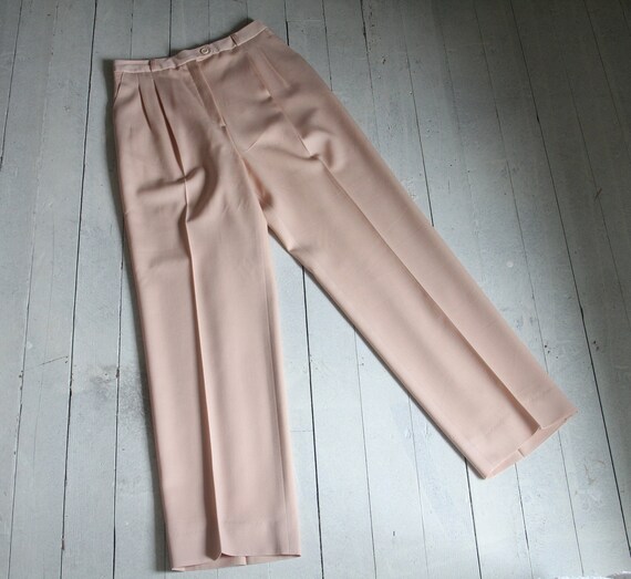 vintage pale pink high waist trousers / us 6 - image 4