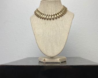 vintage gold tone costume choker necklace