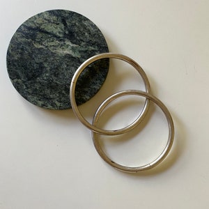 vintage silver minimalist bangle bracelet