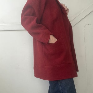 Vintage deep red heavy blazer style coat image 4