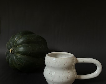 handmade stoneware contour mug