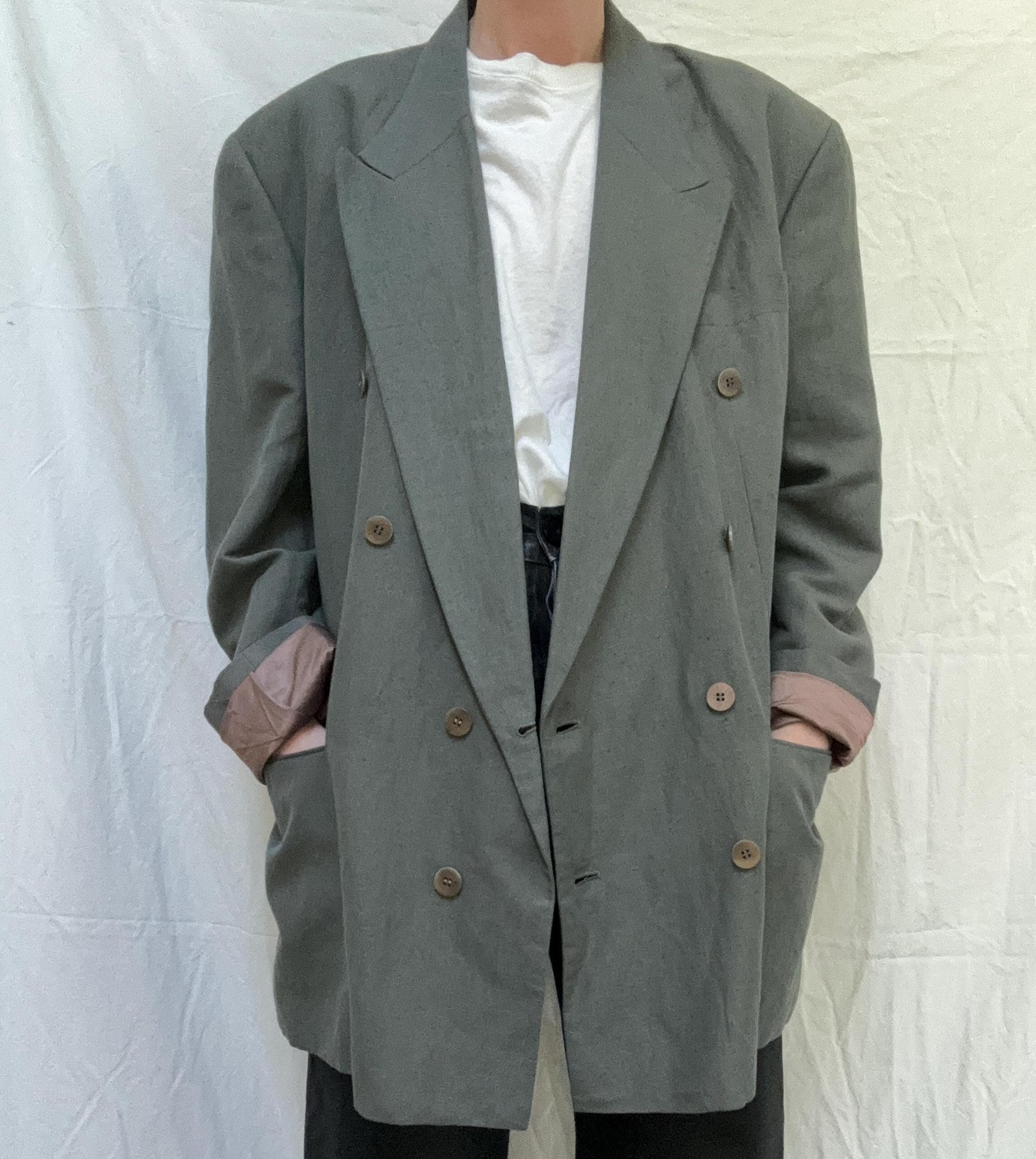 80s Linen Blazer - Etsy