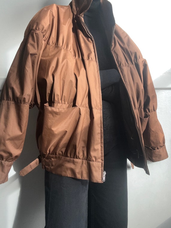 Vintage rust  1980s sculptural pillow jacket