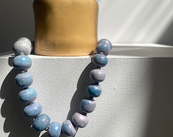vintage blue stone necklace