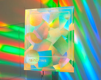 Rainbow Frame Suncatcher | Sun Catcher Window Sticker | Rainbow Maker Prism Decal