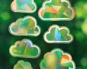 Cloud Suncatcher Sticker Sheet Window Decal | Mini Prism Sticker Rainbow Maker  Prism Sticker Rainbow Maker | 7 stickers
