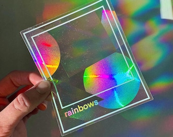 Suncatcher | NEW BRIGHT Rainbow Sun Catcher Window Sticker | Prismatic Rainbow Maker | Rainbow Maker Prism Decal