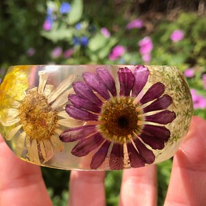 English Meadow curved bangles by Tallulah does the Hula featuring real pressed wildflowers image 4