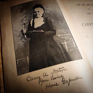 キャリー A. ネイションの生涯の使用と必要性 1905 年希少赤表紙版 - アンティーク禁酒自伝