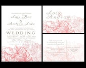 Wedding Invitations, personalized wedding invitation, hydrangea wedding invite, budget invitations