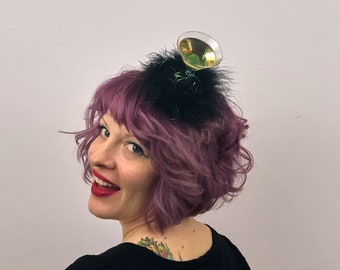 Dirty Martini Fascinator | Mini Cocktail Hat & Bar Decor | Martini Headpiece