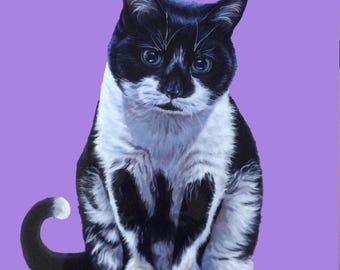 Gifts for Her, Custom Portrait Painting from Photo, Personalized Gift for Wife, Hand Painted Wall Art,Pet Portrait Custom Pet Portrait Gift