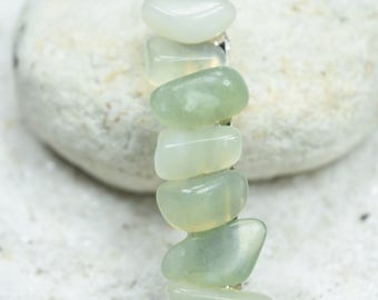 Green Jade Stone French Barrette Hair Clip - 60 mm