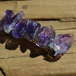Purple Amethyst Hair Clip