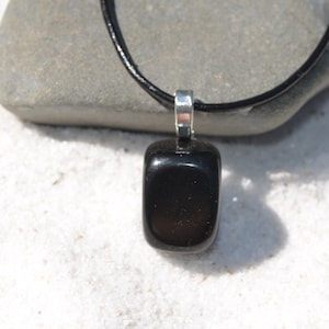 Apache Tears Stone on a Leather Cord Necklace