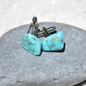 Custom Turquoise Stone Cufflinks image 7