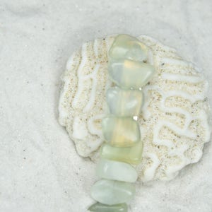 Green Jade Stone French Barrette Hair Clip 60 mm image 8