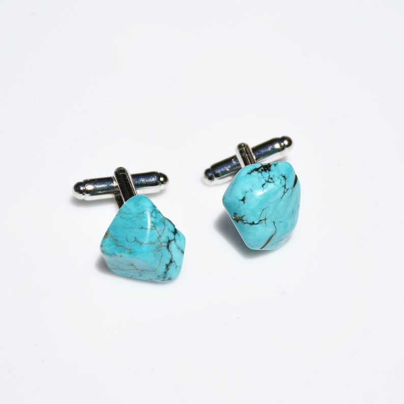 Custom Turquoise Stone Cufflinks image 9