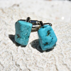 Custom Turquoise Stone Cufflinks image 4