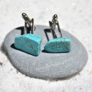 Custom Turquoise Stone Cufflinks image 3