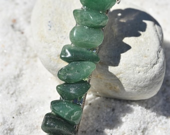 Fermaglio per capelli francese con pietra di quarzo verde, lunghezza 4" o 100 mm