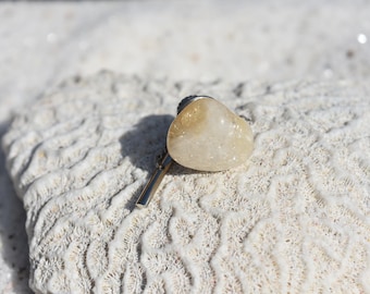 Custom Citrine Stone Tie Tack Handmade - Quantity of 1