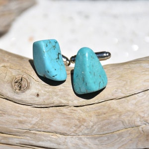 Custom Turquoise Stone Cufflinks image 2