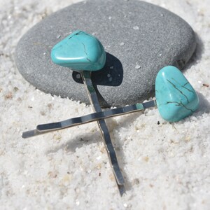 Turquoise Stone Hair Pins (Qty of 2)