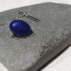 Oval Lapis Lazuli Cabachon Tie Tack