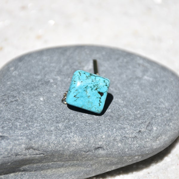 Custom Turquoise Stone Tie Tack Handmade - Quantity of 1