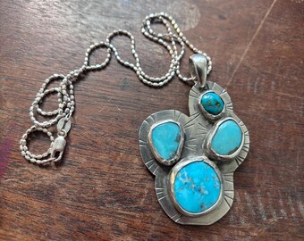 Turquoise Necklace Handmade - Cactus - 18 inch