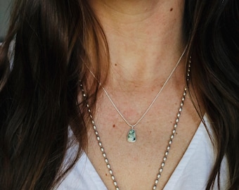 Turquoise Necklace Handmade - 18 inch