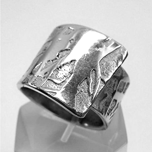 10 años de matrimonio  - Anillo de aluminio abierto, grabado artísticamente, con texto personalizado. Bodas de aluminio